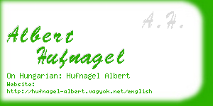 albert hufnagel business card